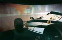 One of Eight Networked Indycar Simulators at Sahara Speedworld